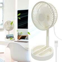 1pc Retractable Foldable Desktop Fan, USB Powered, 6 Inches, Quiet, For Office Desk