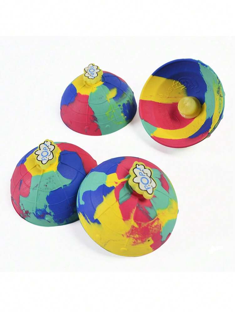 1pc Half-Ball Cloud Buckle Light-Up Camouflage Bouncing Bowl Creative Stress Relief Toy - Multicolor - View 6