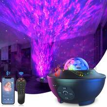 Galaxy Projector, Star Projector With Remote Control, Night Light Projector With Timer, Bluetooth USB Colour Changing Music Night Light - Negro - Ver 1