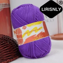 Hilo de lana seleccionado manualmente Lirisnly, 100% acrílico con brillo, colores brillantes, suave para la piel, transpirable y cómodo, ideal para tejer bufandas, sombreros, suéteres, abrigos y manualidades DIY.