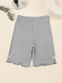 4pcs Cute Butterfly Printed Girls' Knee Length Leggings, Modal Girls' Summer Elastic Tights Baby Pants For Children - Multicolor - View 2