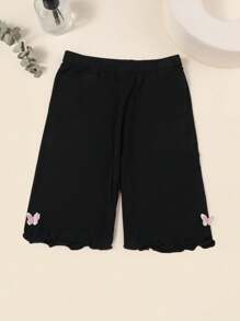 4pcs Cute Butterfly Printed Girls' Knee Length Leggings, Modal Girls' Summer Elastic Tights Baby Pants For Children - Multicolor - View 4