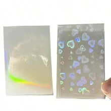 61x91mm 50pcs/Pack Matte Card Sleeves,CPP Laser Heart Holo Postcards 3 Inch Top Load Bags Back To School - Multicolor - View 4