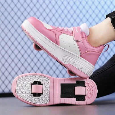 Summer Breathable Low-Top Skate Shoes With Double Wheels For Teenagers, Students, Adults, Couples. Suitable For Outdoor Sports. Men's And Women's Shoes.