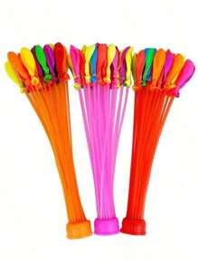 37pcs/111pcs/Pack Random Color Water Balloons, Quick-Fill Water Balloons For Water Fighting, Camping, Beach, Swimming Games