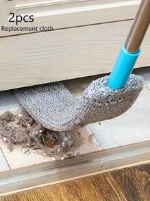 2入組更換布，可伸縮的隙縫除塵清潔刷更換布，耐用靈活的灰塵刷頭配件，非常適用於沙發床和家具底下，清潔用品，清潔工具配件 - 替換布 - 查看 1