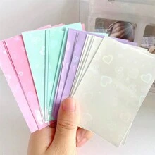 61x91mm 50 Unidades/pacote Mangas De Cartão, Mais Novos Cartões Postais Laser Coração Holo Sacos De Carga Superior De 3 Polegadas - Multicolorido - Ver 5