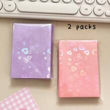 61x91mm 50 Unidades/pacote Mangas De Cartão, Mais Novos Cartões Postais Laser Coração Holo Sacos De Carga Superior De 3 Polegadas - Multicolorido - Ver 8