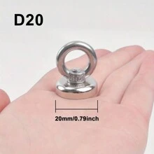 1入超強重負荷力永磁掛勾，適用於釣魚、家庭、廚房、室內和室外使用 - 銀色 - 查看 1