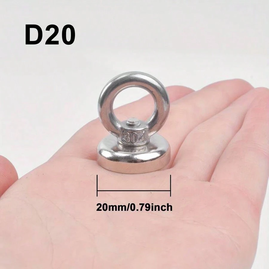 1入超強重負荷力永磁掛勾，適用於釣魚、家庭、廚房、室內和室外使用 - 銀色 - 查看 1