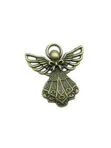 10 piezas de 26x23mm (1.02x0.91 pulgadas) Colgantes de ángel para hacer joyas DIY, collares, llaveros, cadenas de teléfono, pulseras y accesorios de manualidades