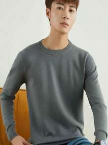 Men Sweaters - 灰色 - 查看 2