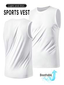 男士运动背心健身跑步休闲T恤，超轻