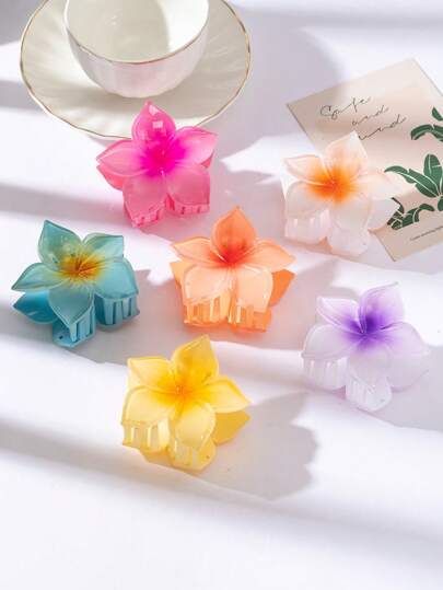 4 pièces Pinces en forme de griffe de fleur de lys dégradé, accessoires polyvalents pour cheveux