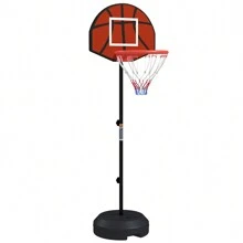 SPORTNOW Canasta de Baloncesto con Altura Ajustable 129-179 cm Aro de Baloncesto con Diana Magnética y Dardos Base Rellenable para Interior Negro - Negro - Ver 3