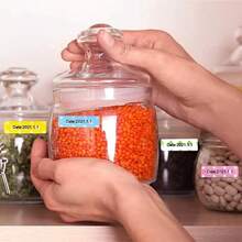 自粘式可打印貼紙標籤紙卷直熱標籤，適用於PeriPage A6口袋熱敏打印機，PeriPage P1 / P2小型打印機以及其他57mm印刷移動式袖珍小型熱敏打印機 - Bear Color Label Sticker - 查看 6