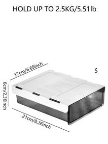 1pc Black Under Desk Hidden Drawer Style Desktop Storage Box (Contains 3pcs Megabyte Stickers)  Decorations   Autumn Decor Festival Decor Room Decor Home Decor Fall Decor Bedroom Decor - Black - View 10