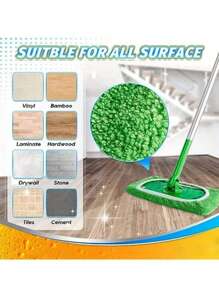 4pcs Washable Microfiber Mop Pads, Design For Wet Or Dry Floor Cleaning, Easy To Install, Essential Home Cleaning Supplies, Garden Tools