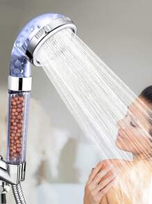 Pressurized Showerhead With 1.5m Hose, Negative Ion Maifan Stone Filter And ABS Transparent Material Bathroom Bathroom Accessories Bathroom Tools - Shower & Hose - View 4