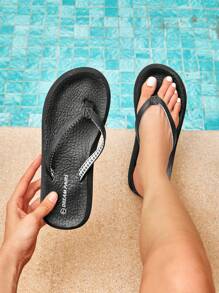 Chanclas de mujer - Negro - Ver 1