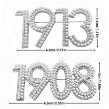 1pc 1913 Sorority Sister Pin / 1908 Women's Brooch / Ladies Resilience Social Pin, Unique Decorative Accessory For Women's Jewelry - White - View 5