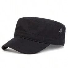 1 Pc Men Camouflage Flat Top Baseball Cap, Adjustable Outdoor Sun Protection Casual Hat For Spring Autumn Travel Beach Party