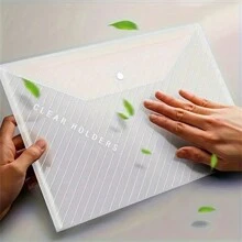 5 pièces Sac de fichier A4 en plastique transparent imperméable à grande capacité avec bouton. Sac de rangement pour papiers d'examen. Fournitures de bureau pour entreprise et étudiants. Garde vos données et papeterie de bureau organisées et sécurisées. Style aléatoire Rentrée scolaire, Fournitures scolaires