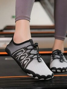 Scarpe Acquatiche Uomo Per Canyoning, Rafting, Pesca, Snorkeling E Altri Sport Acquatici, Caratterizzate Da Una Rete In Tessuto Ad Asciugatura Rapida E Da Un Design Antiscivolo - nero - Visualizzare 2