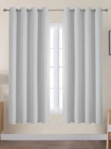 Estelar Textiler 1 tấm rèm cản sáng màu xanh lục lam, dài 63-84 inch, rèm cách nhiệt cản sáng, thích hợp cho phòng ngủ. - Màu Xám nhạt - Xem 20