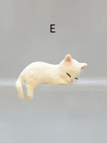 微型猫雕像，适用于家庭、汽车、办公室装饰、生日和节日礼物、微型景观 - 彩色 - 查看 12