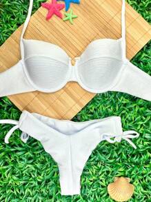 Women Bikini Sets - 白色 - 查看 2