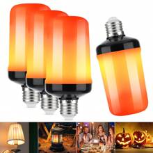 1 Tlg 6W E27 LED Licht Fackel Feuer Lampe Flammen Effekt Glühbirne Birne Flammen Glühbirne E27 Lampe LED Flamme Effekt Glühlampen Flackerlicht Außenleuchte für Halloween Weihnachten Deko Haus Garten Party - Weiss - Übersicht 1