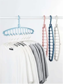 Rotating Magic Clothes Hanger Multi-Function Folding Hanger With Multiple Holes, Suitable For Children, For Indoor Wardrobe Drying And Hanging - Multicolor - View 7