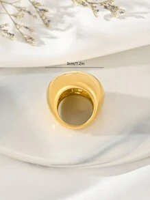 1 Stück übertriebener modischer Edelstahl-Großkugelring für Damen, geeignet für Party und Festival Geschenk