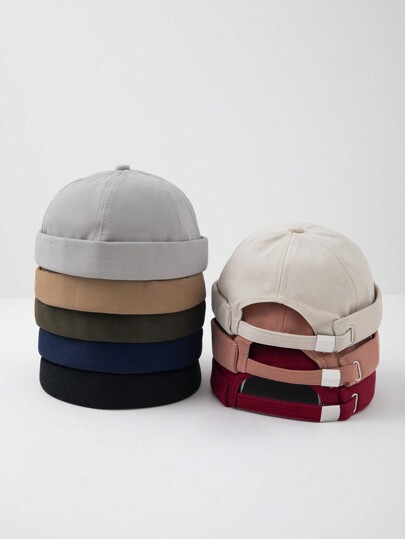 1 szt. Regulowana czapka z daszkiem w jednolitym kolorze, odpowiednia do codziennych, codziennych strojów dla mężczyzn Streetwear