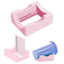 1pc Etched Cup Holder Silicone Cup Coaster Easy Anti-Slip Cup Mat - Multicolor - View 4