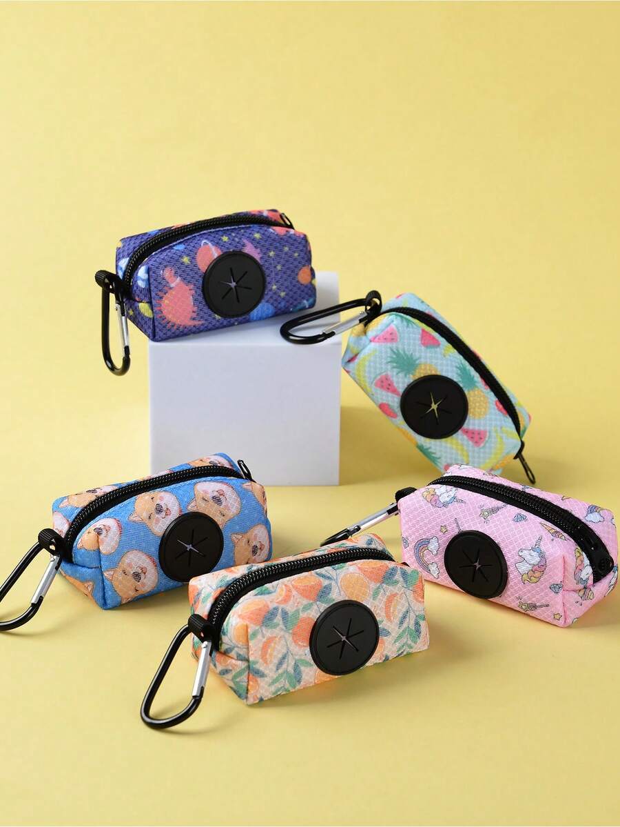 1 Máy Tính Mới Thú Cưng Chất Thải, In Hình Dễ Thương Nhiều Màu Sắc, Phân Chó Túi Để Đi Bộ Ngoài Trời - Nhiều màu - Xem 1