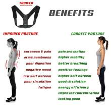 Posture Corrector Back Support Body Brace Wellness Lumbar Shoulder Support Belt - Black - View 7