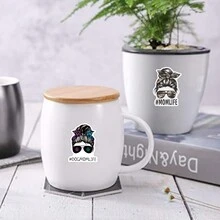 100 Pcs Mom Life Stickers Vinyl Aesthetics Graffiti Mom Life Stickers For Scrapbooking, Diary, Laptop, Bumper, Skateboard, Water Bottle, Computer, Phone, Cartoon, Hard Hat, Car Stickers And Decals - Multicolor - View 9