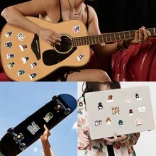 100 Pcs Mom Life Stickers Vinyl Aesthetics Graffiti Mom Life Stickers For Scrapbooking, Diary, Laptop, Bumper, Skateboard, Water Bottle, Computer, Phone, Cartoon, Hard Hat, Car Stickers And Decals - Multicolor - View 8