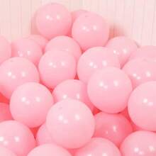 Pink Latex Party Balloons With Helium Quality, Suitable For Gender Reveal, Engagement, Bridal Shower, Birthday Parties, Baby Shower, Wedding Decorations (With Pink Ribbon), - Pink - View 10