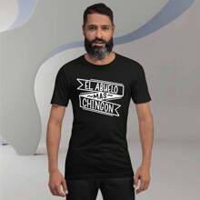 Father's Day T-Shirt "The Coolest Grandpa White Ribbon" Father's Day Gift, Dad Celebration. Cotton T-Shirt. T-Shirt For Dad. Short Sleeve, Round Neck. White T-Shirt. - 黑色 - 查看 3