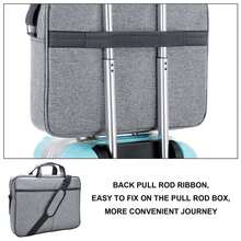 15.6 Inch Laptop PC Waterproof Shoulder Bag Carrying Soft Notebook Case Cover - Grey - View 2