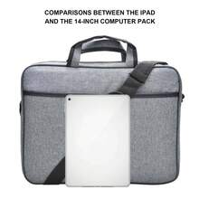 15.6 Inch Laptop PC Waterproof Shoulder Bag Carrying Soft Notebook Case Cover - Grey - View 3