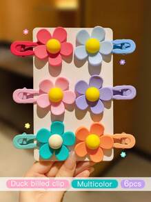 2/4/5/6/10/20/25 Stück bunte hübsche Blumen Haarclips & Scrunchies
