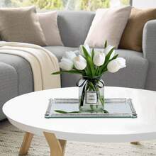 1 pieza Bandeja grande de cristal de 35*15*2.5cm - Plateado - Ver 6