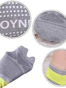 3 Pairs Mixed Color Yoga Socks, Non Slip Grip Sports Socks For Pilates Ballet Barre, Silicone Non-Slip Dancing Sports Indoor Pilates Floor Fitness Socks, Grip Socks, Gym
