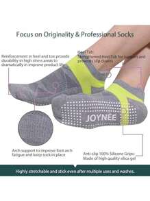 3 Pairs Mixed Color Yoga Socks, Non Slip Grip Sports Socks For Pilates Ballet Barre, Silicone Non-Slip Dancing Sports Indoor Pilates Floor Fitness Socks, Grip Socks, Gym