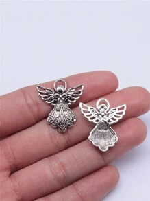 10 piezas de 26x23mm (1.02x0.91 pulgadas) Colgantes de ángel para hacer joyas DIY, collares, llaveros, cadenas de teléfono, pulseras y accesorios de manualidades