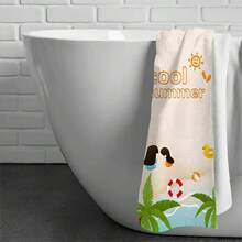 1條大型沙灘巾，吸水速乾沙灘巾，沙灘墊，適用於戶外旅行露營游泳度假 - 彩色 - 查看 9